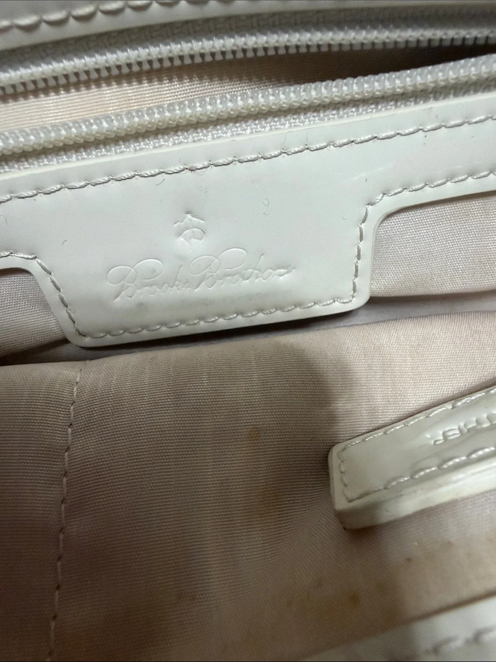 Brooks Brothers Cream Tassel Top-Handle Women's Satchel